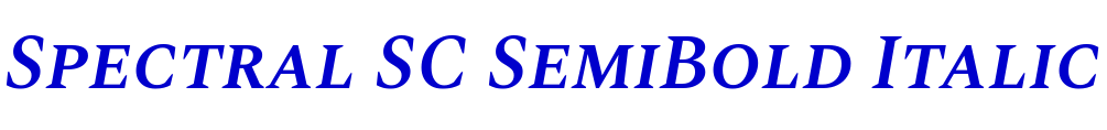 Spectral SC SemiBold Italic police de caractère